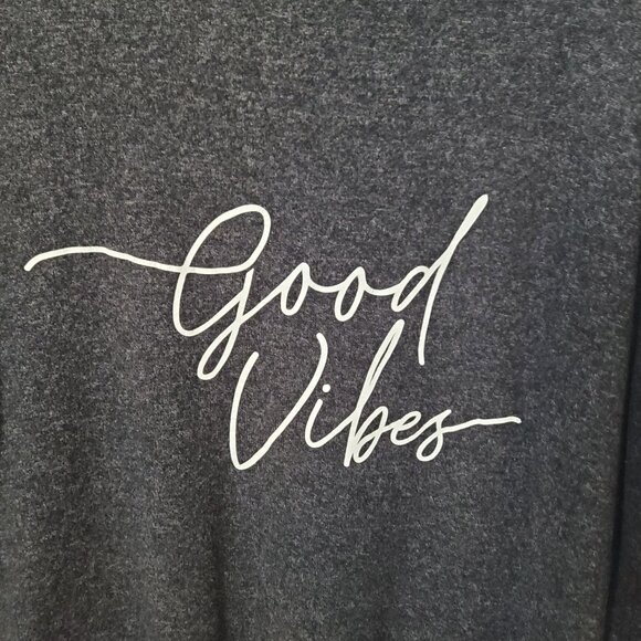 Buffalo David Bitton "Good Vibes" Charcoal Heather Long Sleeve Soft Pullover - Picture 4 of 13